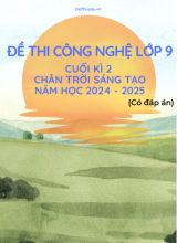 Tuyển tập 13 Đề thi cuối kì 2 2024-2025 môn Công Nghệ 9 Chân Trời Sáng Tạo (Có đáp án)